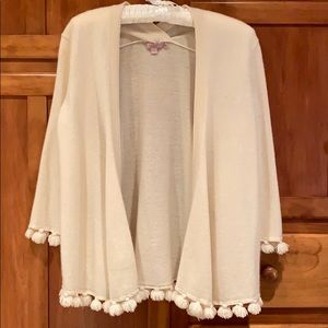 Calypso St. Barth’s Cream Cashmere Cardigan